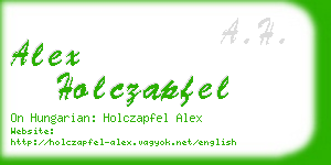 alex holczapfel business card